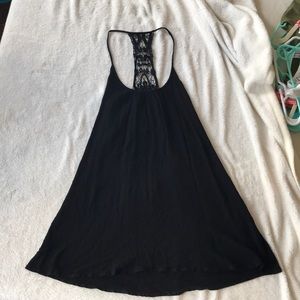 Black open back dress/top
